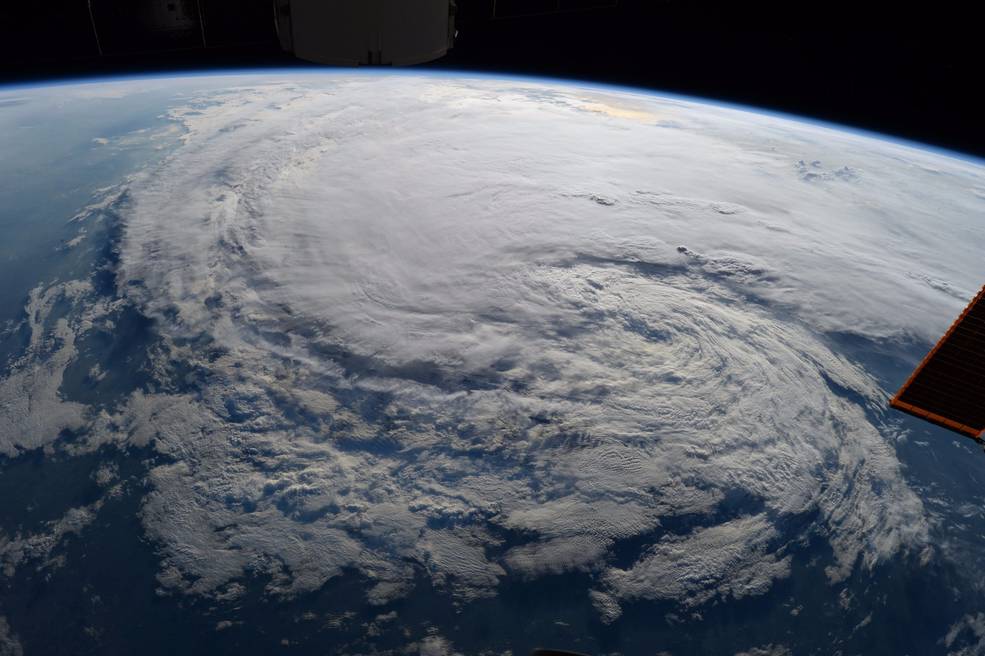 Astronaut Randy Bresnik took this photo of Tropical Storm Harvey from the International Space Station on Aug. 28 at 1:27 p.m. CDT. Credits: NASA